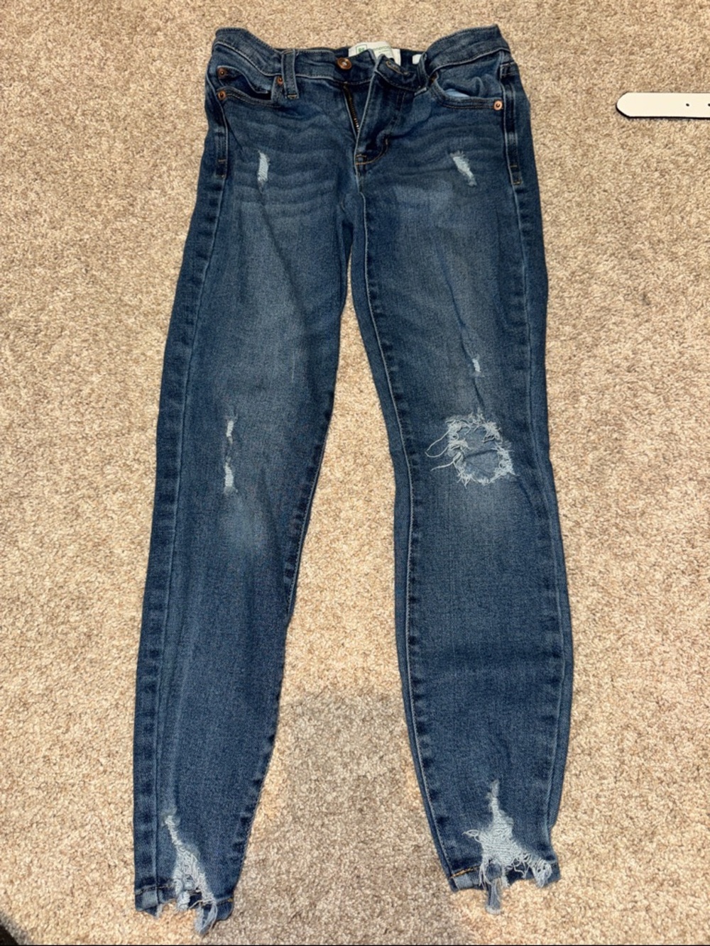 Celebrity Pink Dark Blue Distressed Skinny Jeans